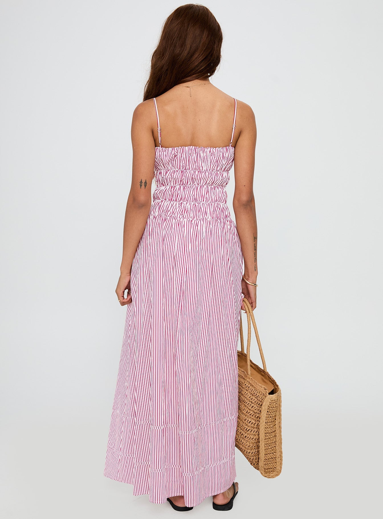 Relaxed Maxi Ruched Maxi Dress
