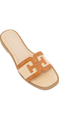 Slide Raffia Sandals