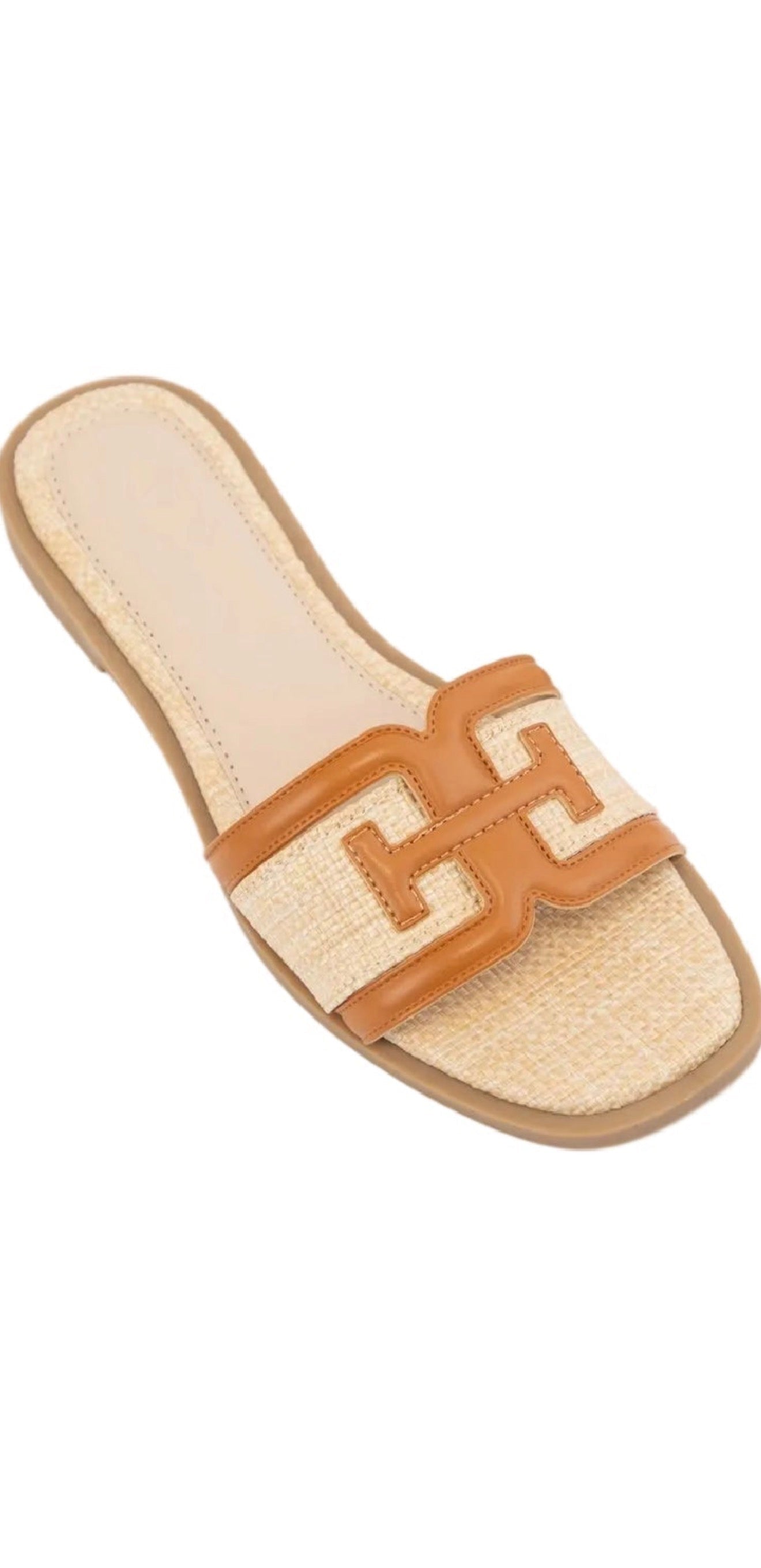 Slide Raffia Sandals