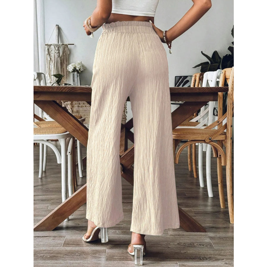 Casual Frill Wide Leg Pants