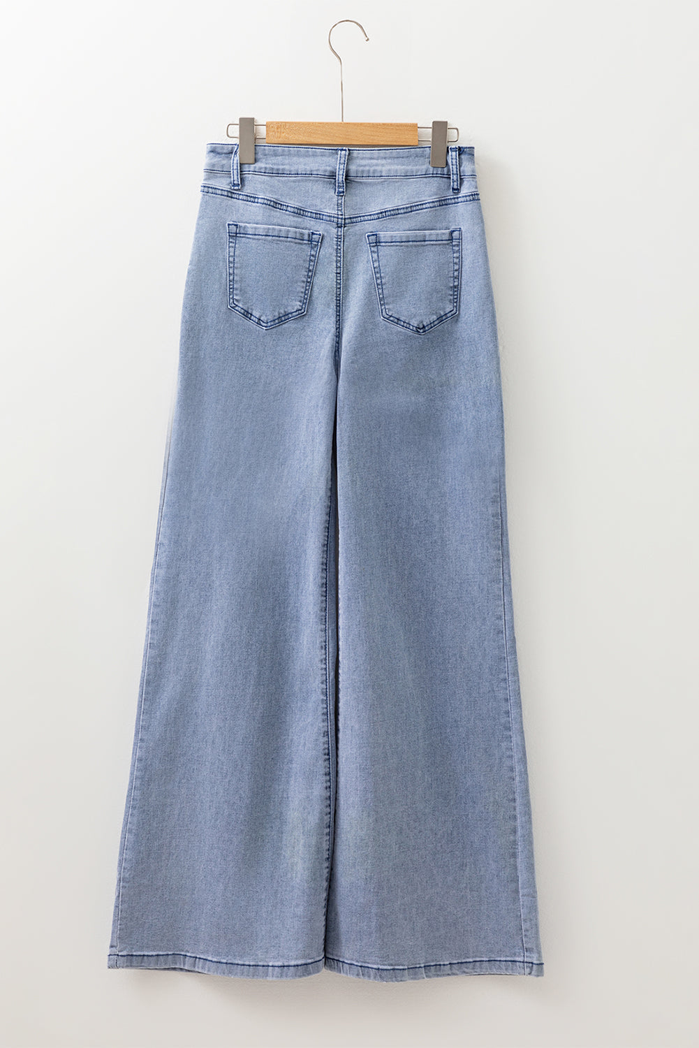 High Waist Button Zip Fly Bell Jeans