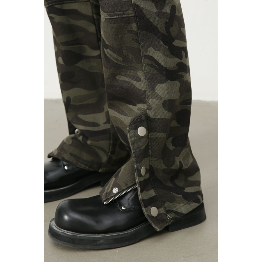 Men's Camouflage Jeans with Cargo Pockets