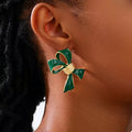 Everyday K Gold Plated Bow Earrings