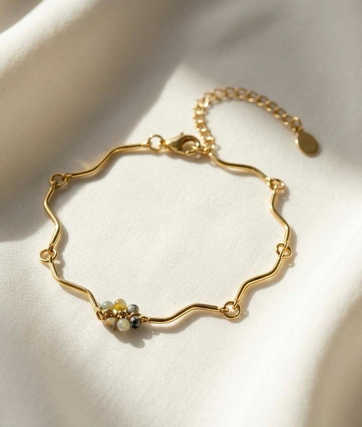 Stainless Steel Beaded Delicate Fashion Bracelet