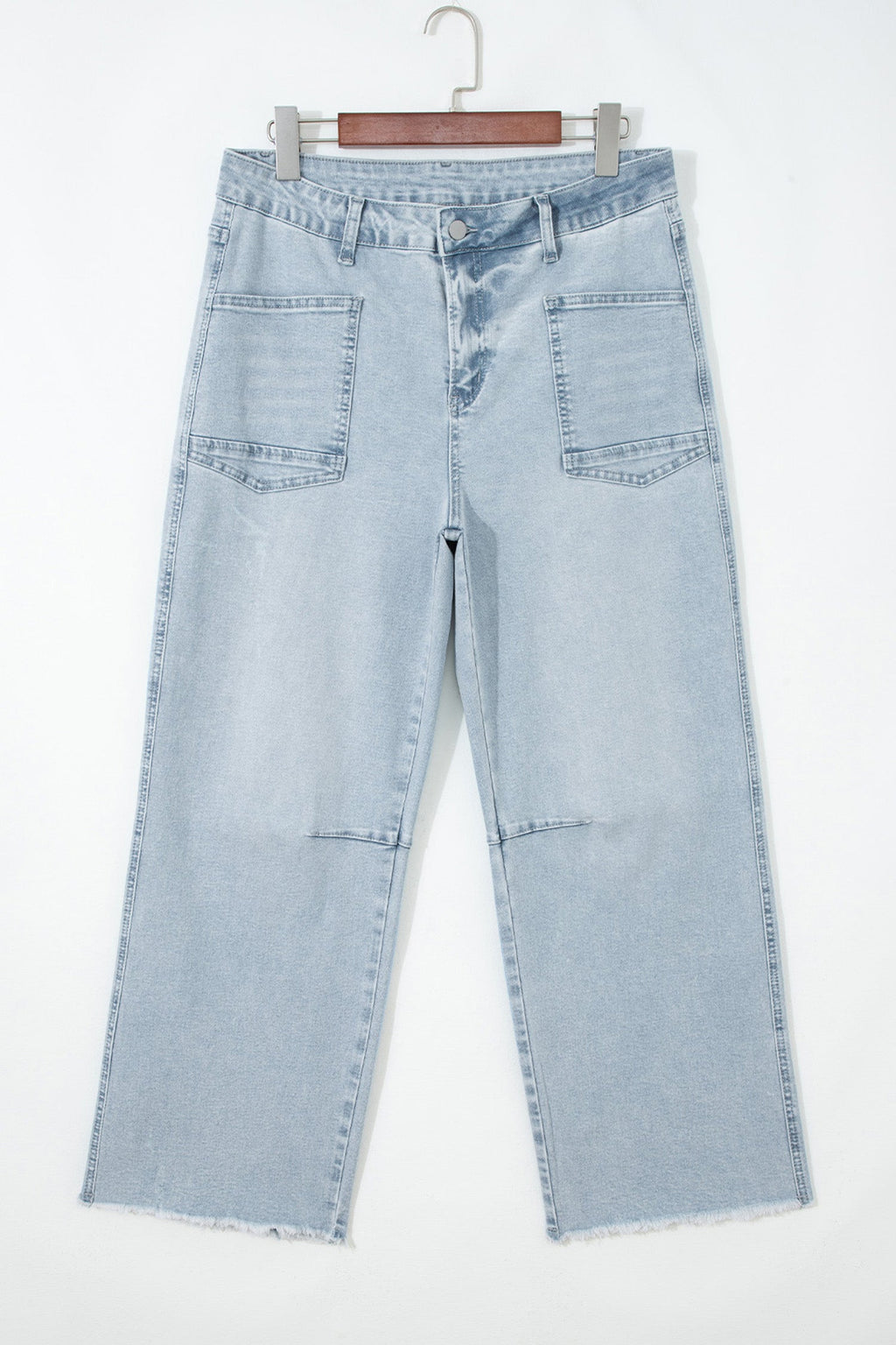 Everyday Frayed Cropped Straight Jeans