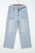 Everyday Frayed Cropped Straight Jeans