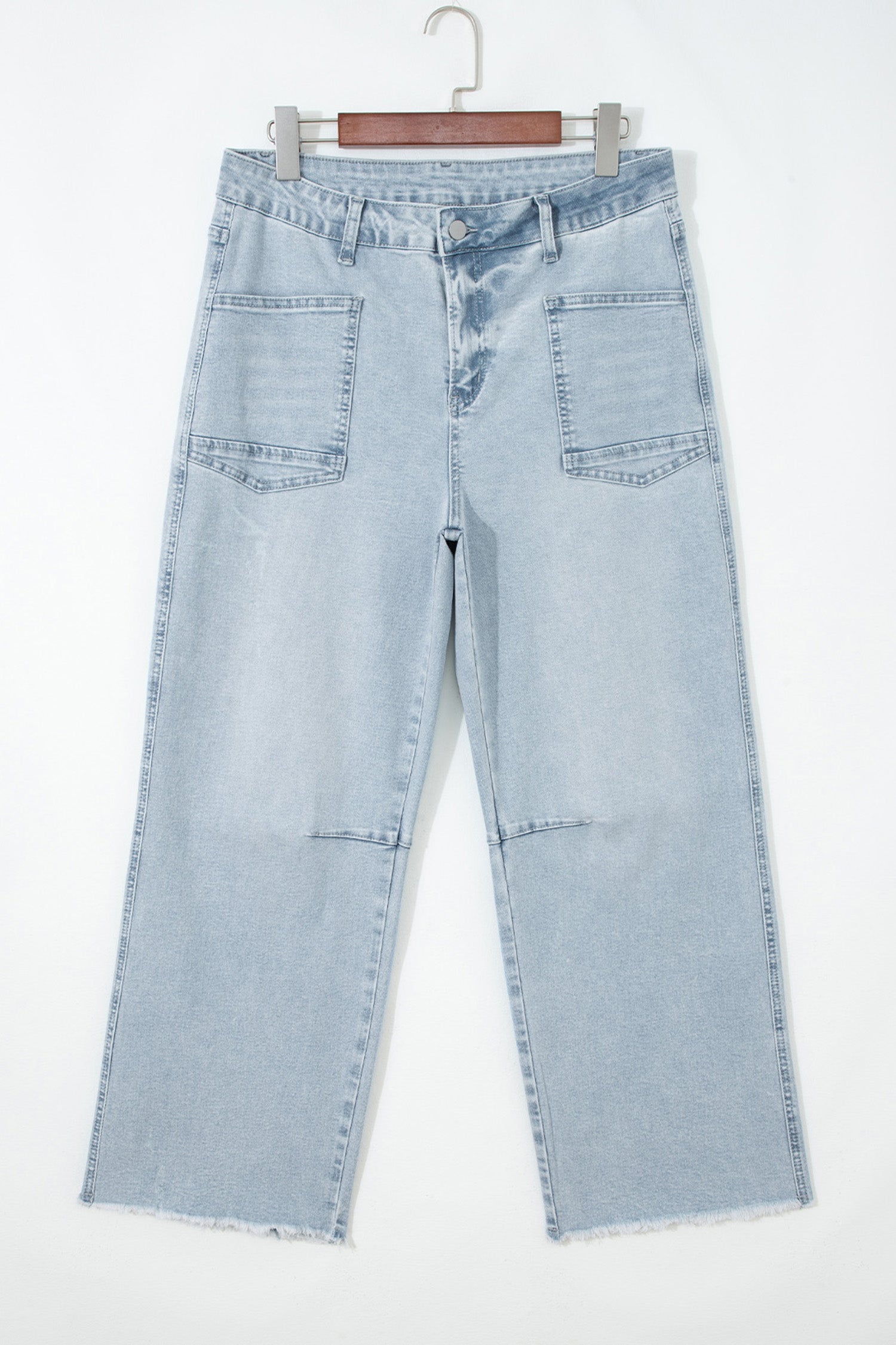 Everyday Frayed Cropped Straight Jeans
