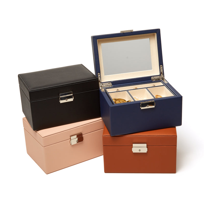 Mirror Lid One Tray Jewelry Box