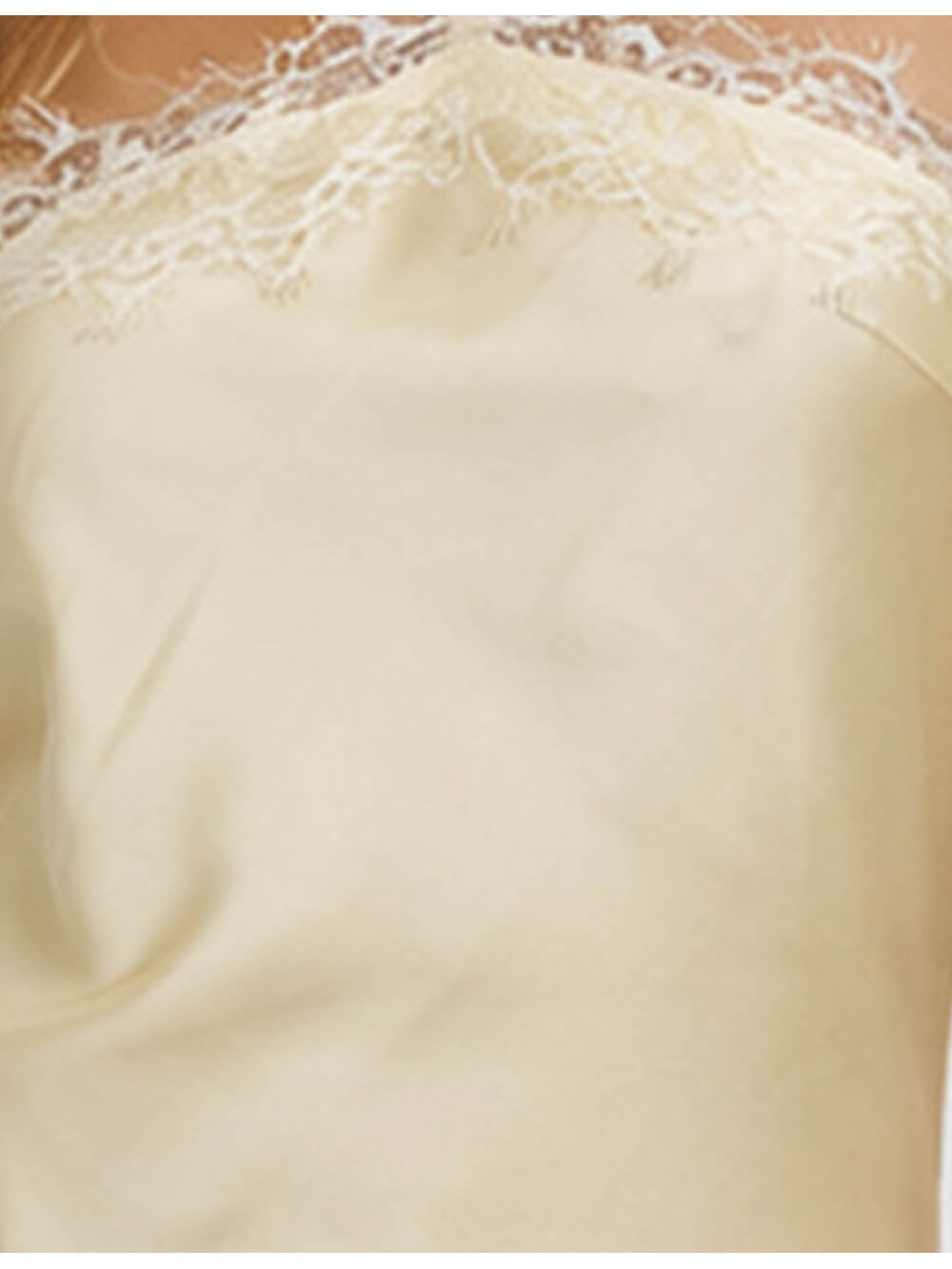 Satin Lace Trim Halter Neck Irregular Hem Maxi Dress