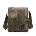 Canvas Zip-Top Shoulder Bag