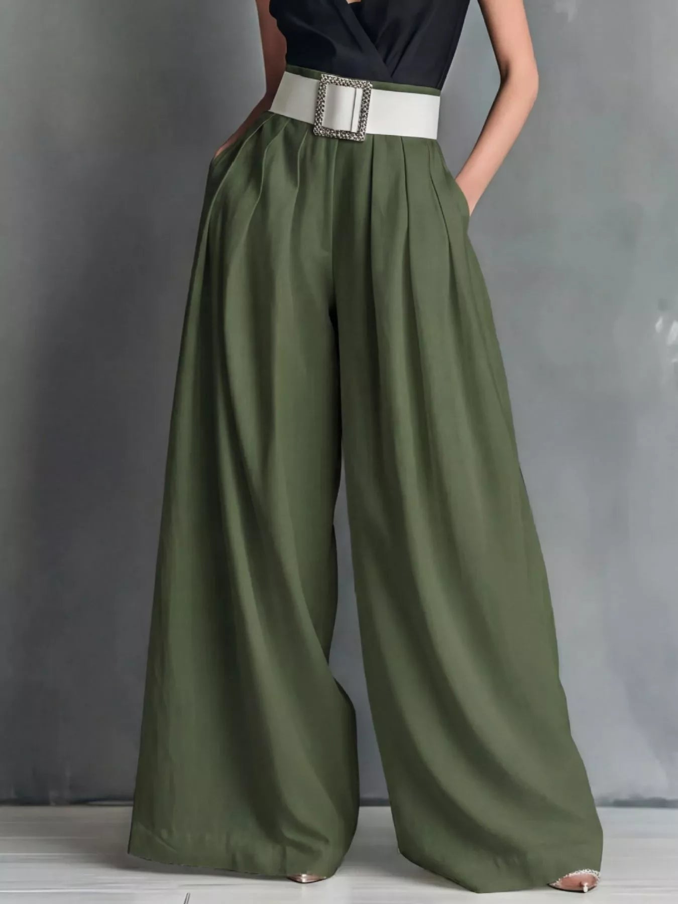 Street High Waisted Wide Leg Pants