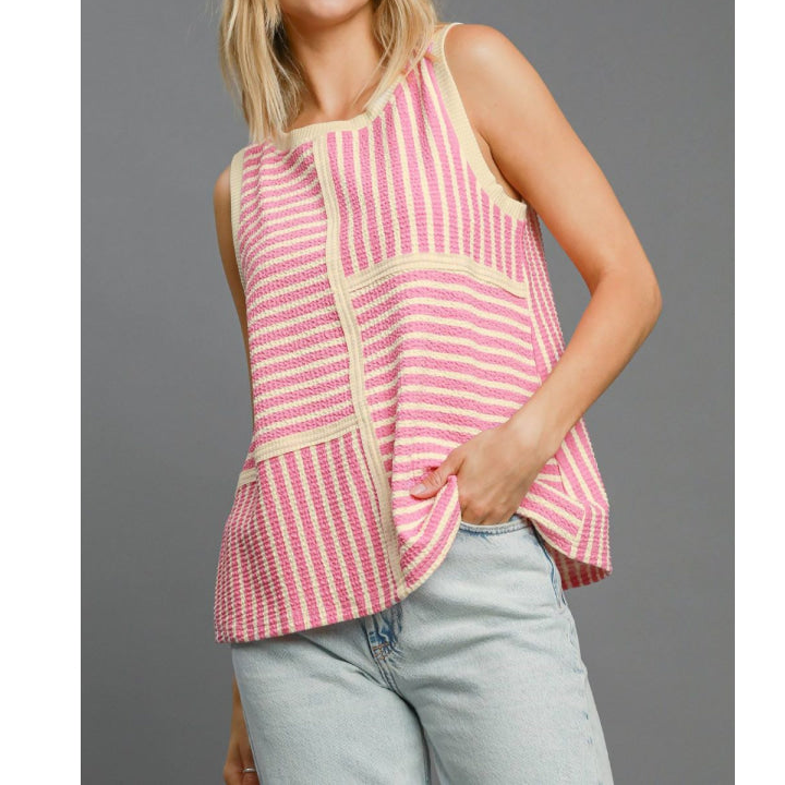 Round Neck Texture Tank