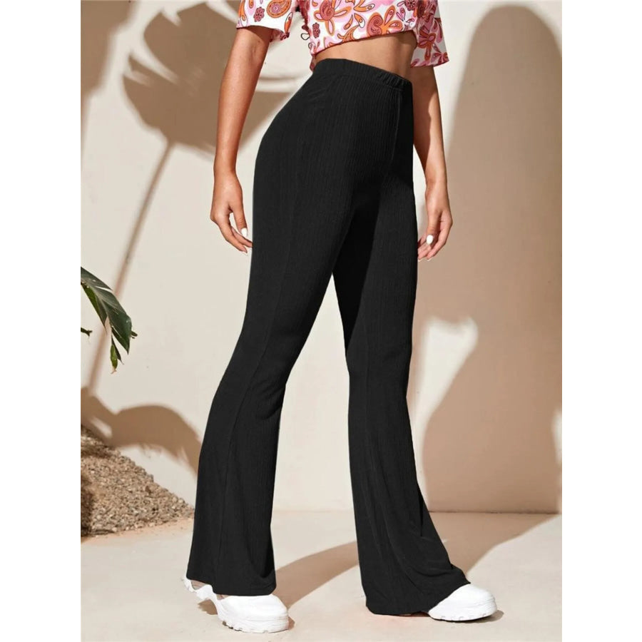 Full Size High Waist Flare Active Pants Plus Size