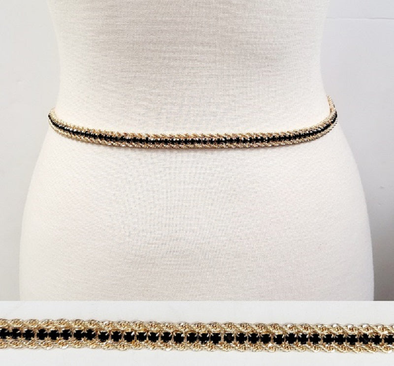 Contemporary Stone Accent Waist Belt