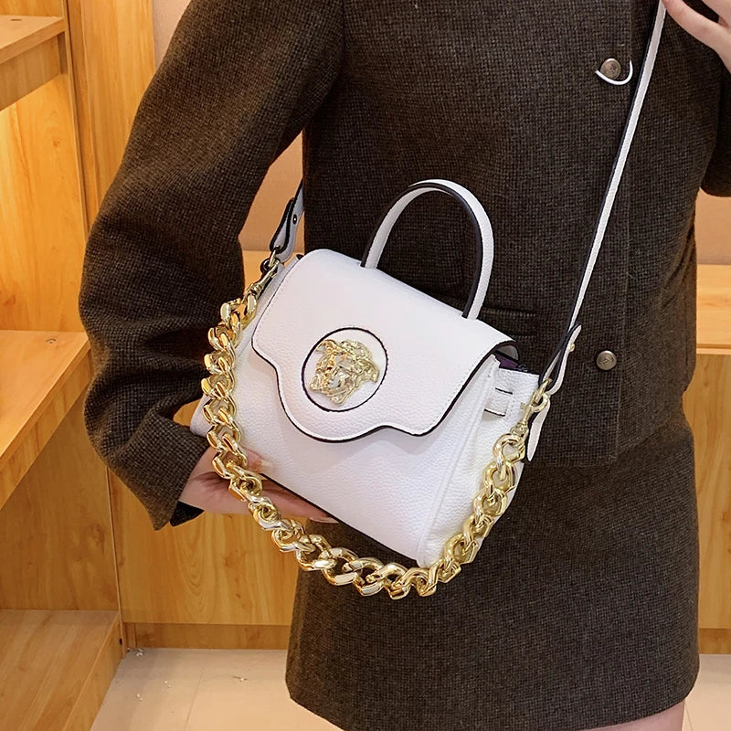 Refined Zip-Top Shoulder Bag