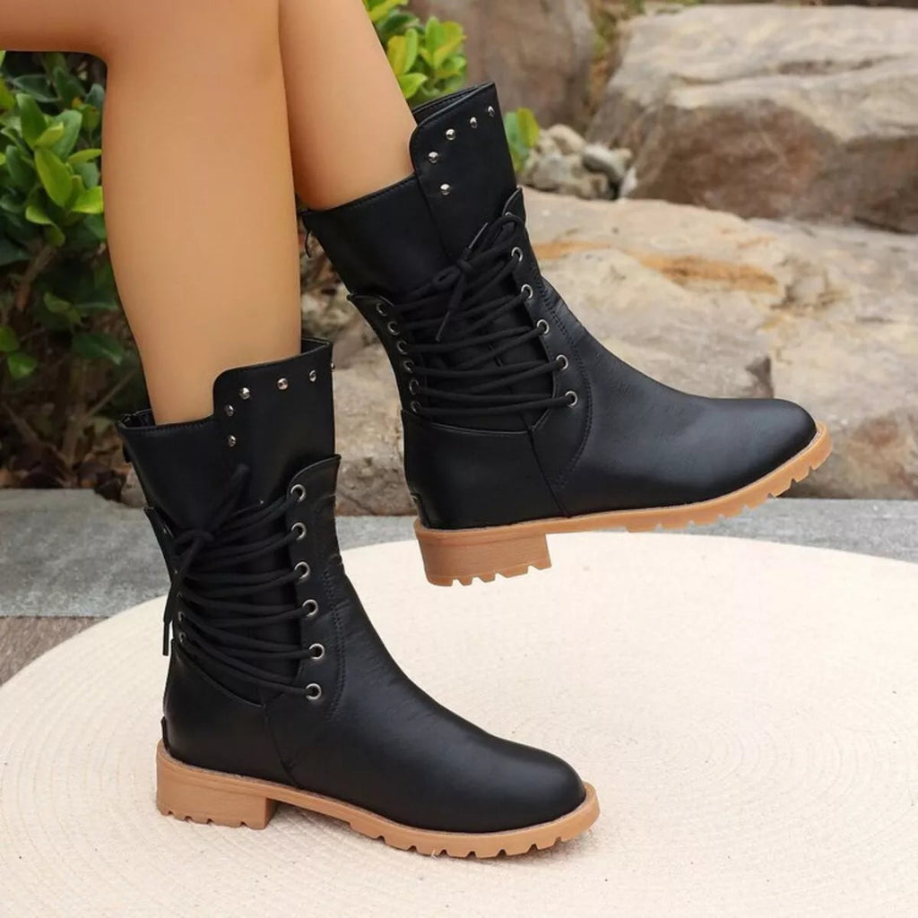 Lace-Up Riding Boots