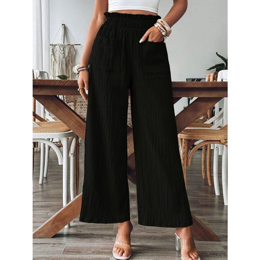 Casual Frill Wide Leg Pants