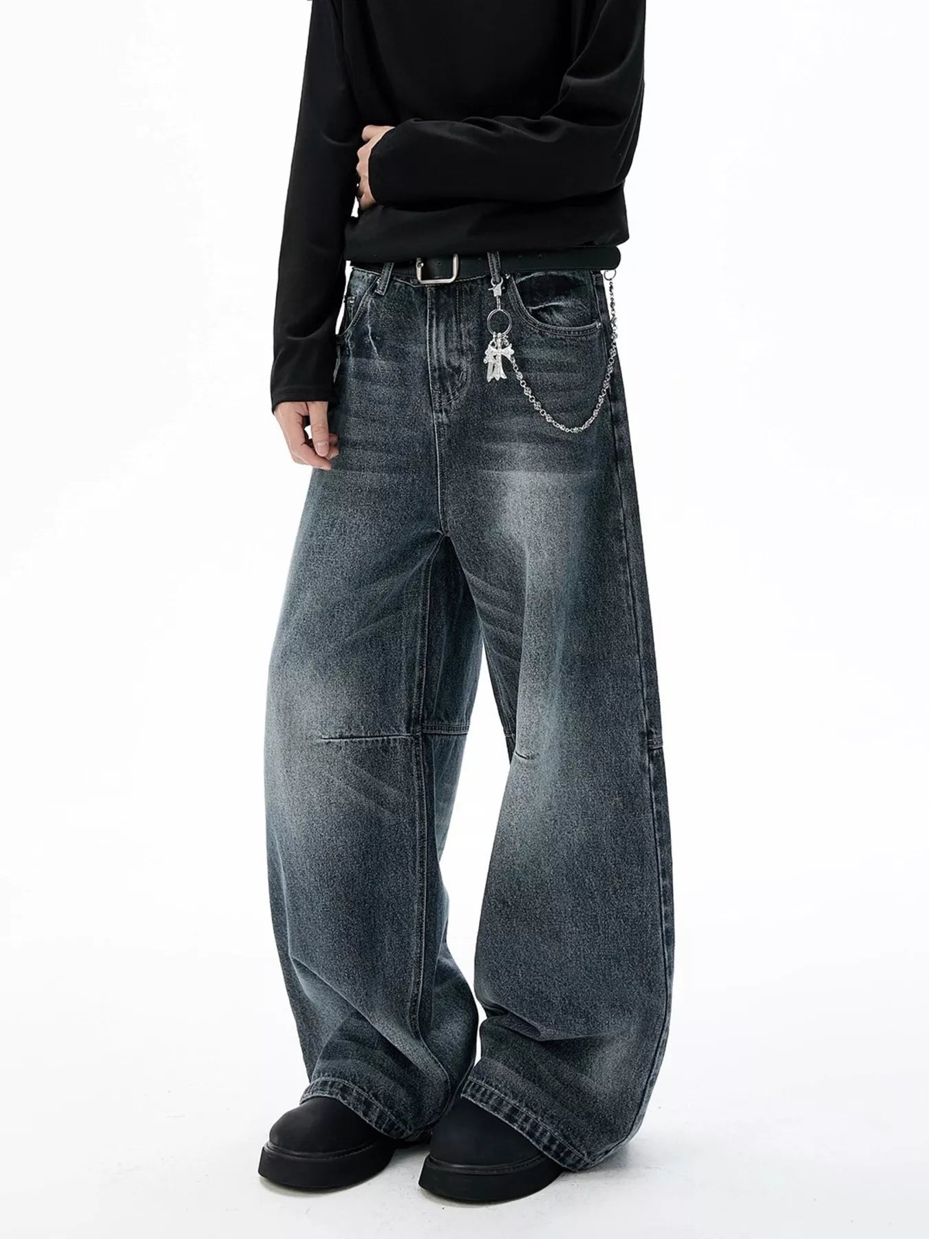 Everyday Men's Full Size Washed Wide Leg Jeans Plus Size
