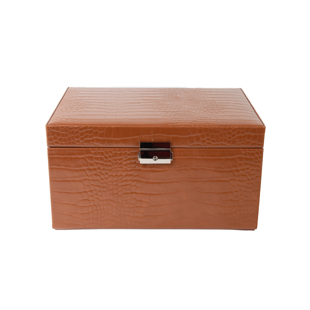 Locking Three Tray Jewelry Box