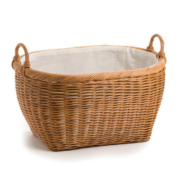 Fabric Liner For Oval Wicker Laundry Basket