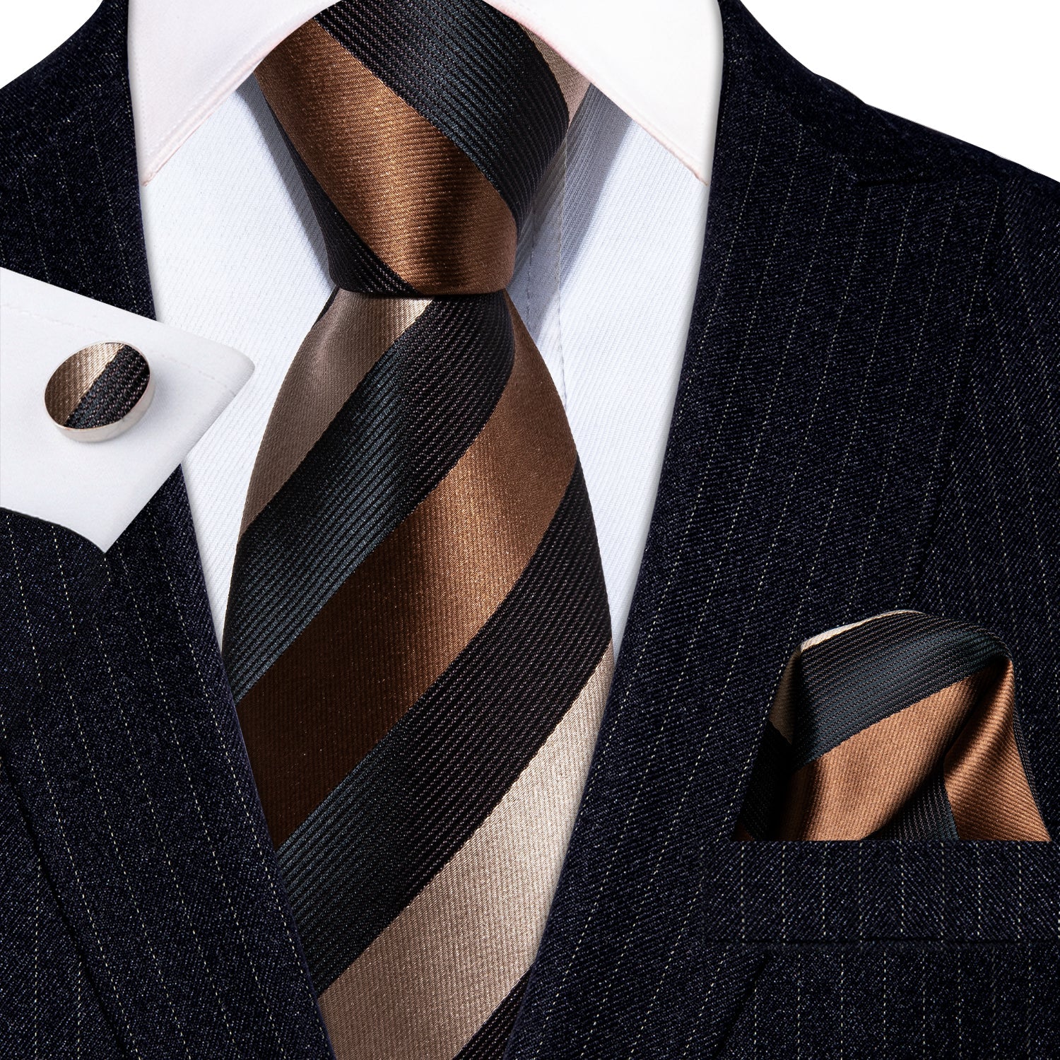 Striped Silk Necktie Set