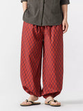 Men S Plus Size Diamond Patterned Harem Pants