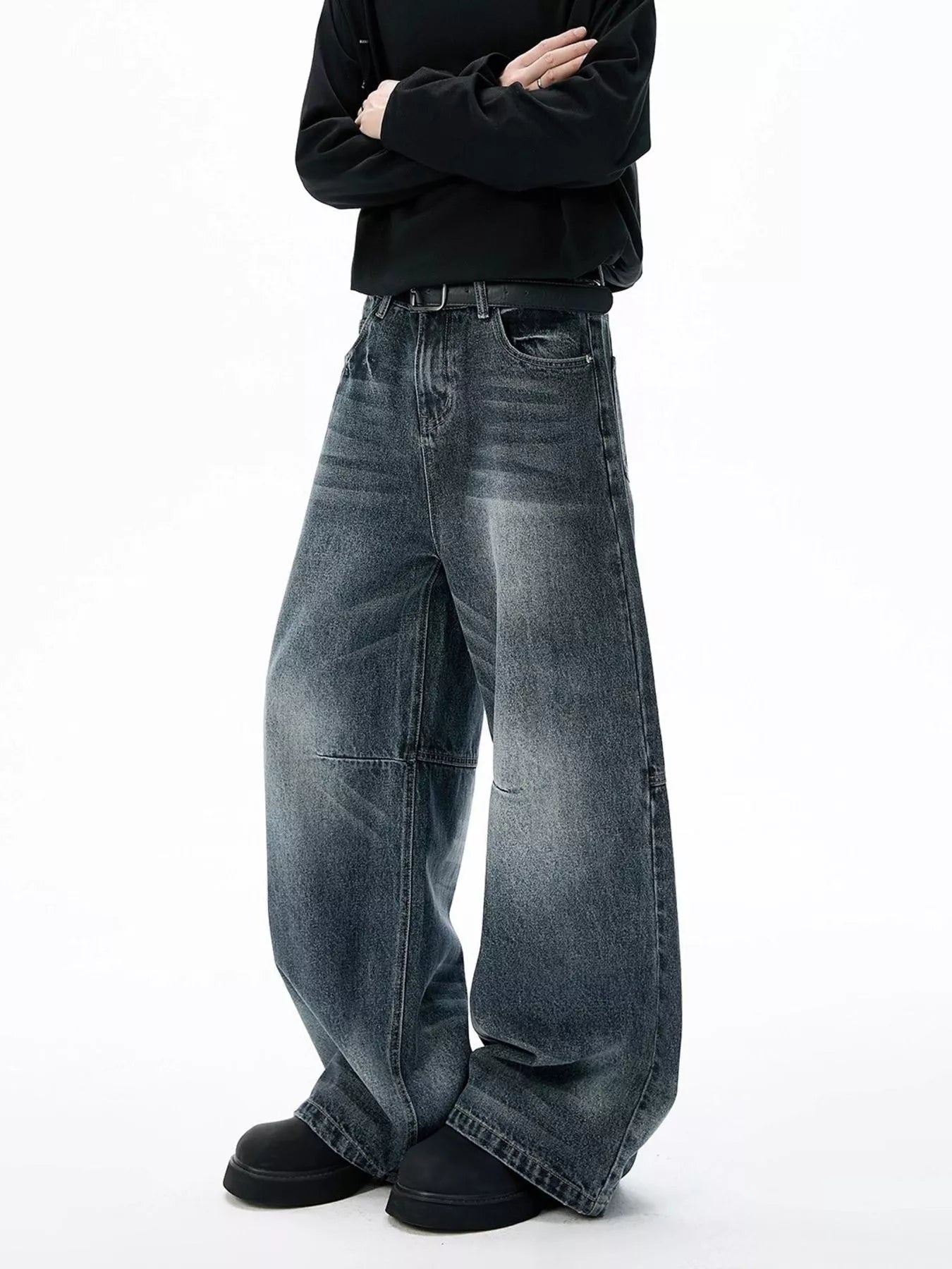 Everyday Men's Full Size Washed Wide Leg Jeans Plus Size