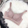 Plus-Size Wireless Lace Push-Up Bra