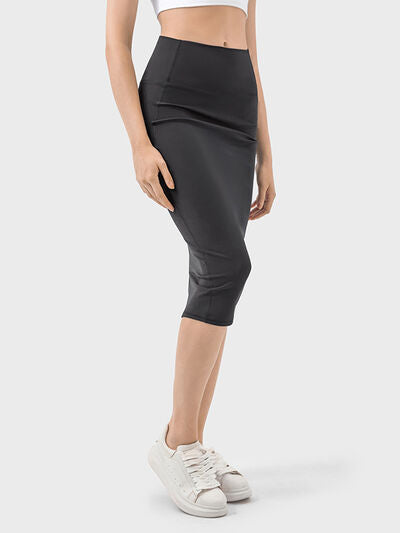 Slit Wrap Active Woven Skirt