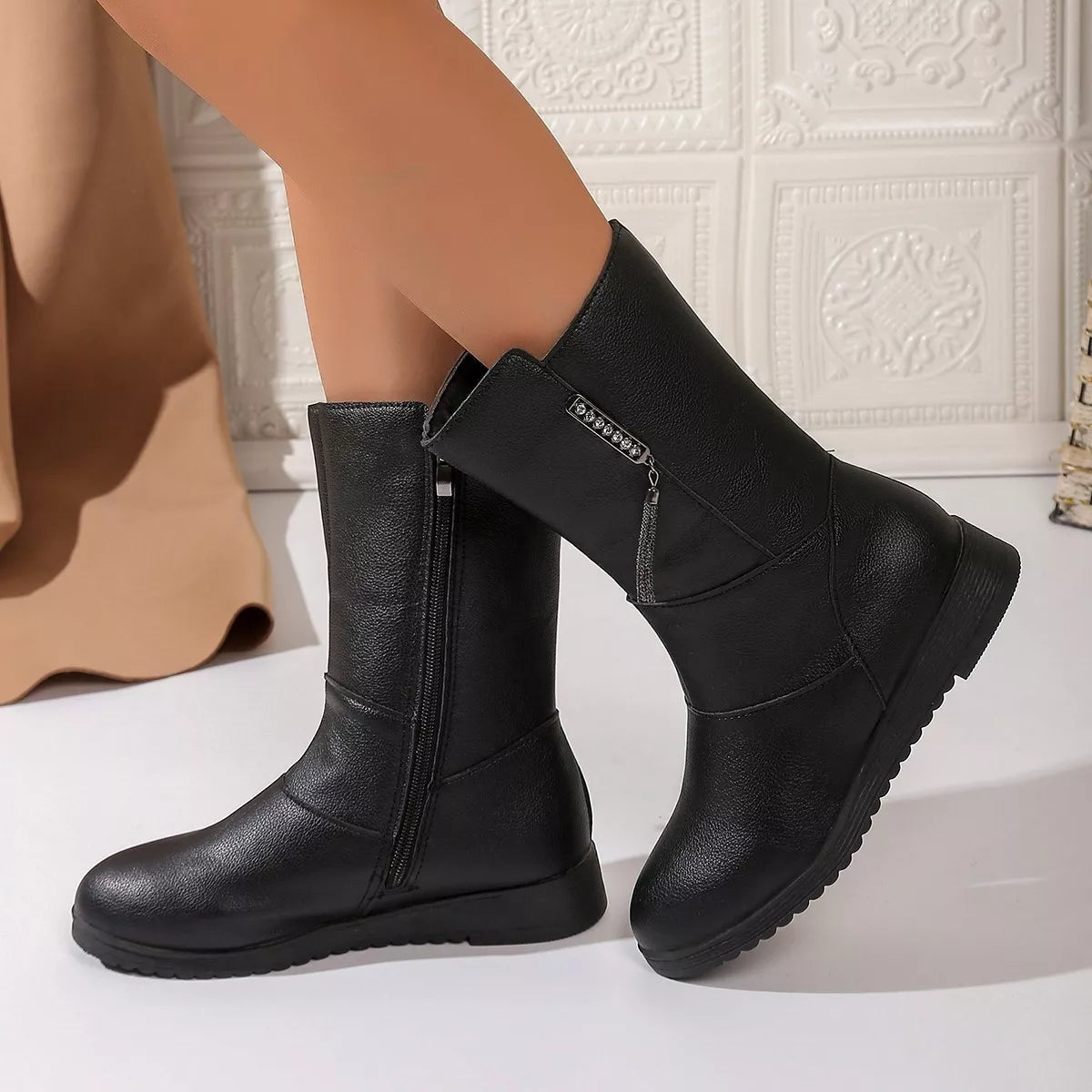 Zip Riding Boots