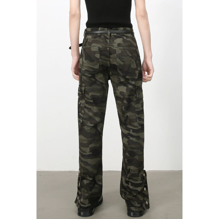 Men's Camouflage Jeans with Cargo Pockets