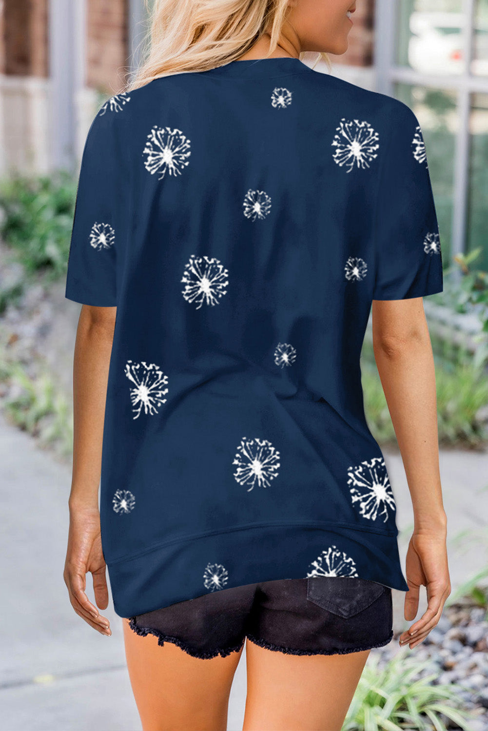 Star Print Crew Neck T-Shirt