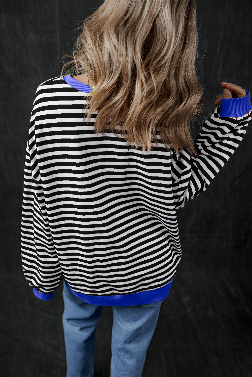 Everyday Oversized Contrast Trim Sweatshirt