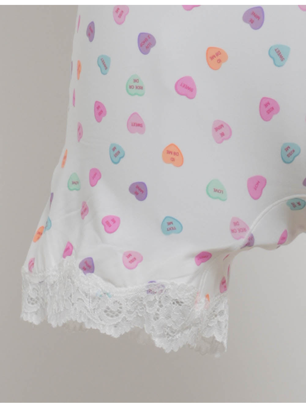Candy Heart V Neck Spaghetti Strap Bodycon Romper