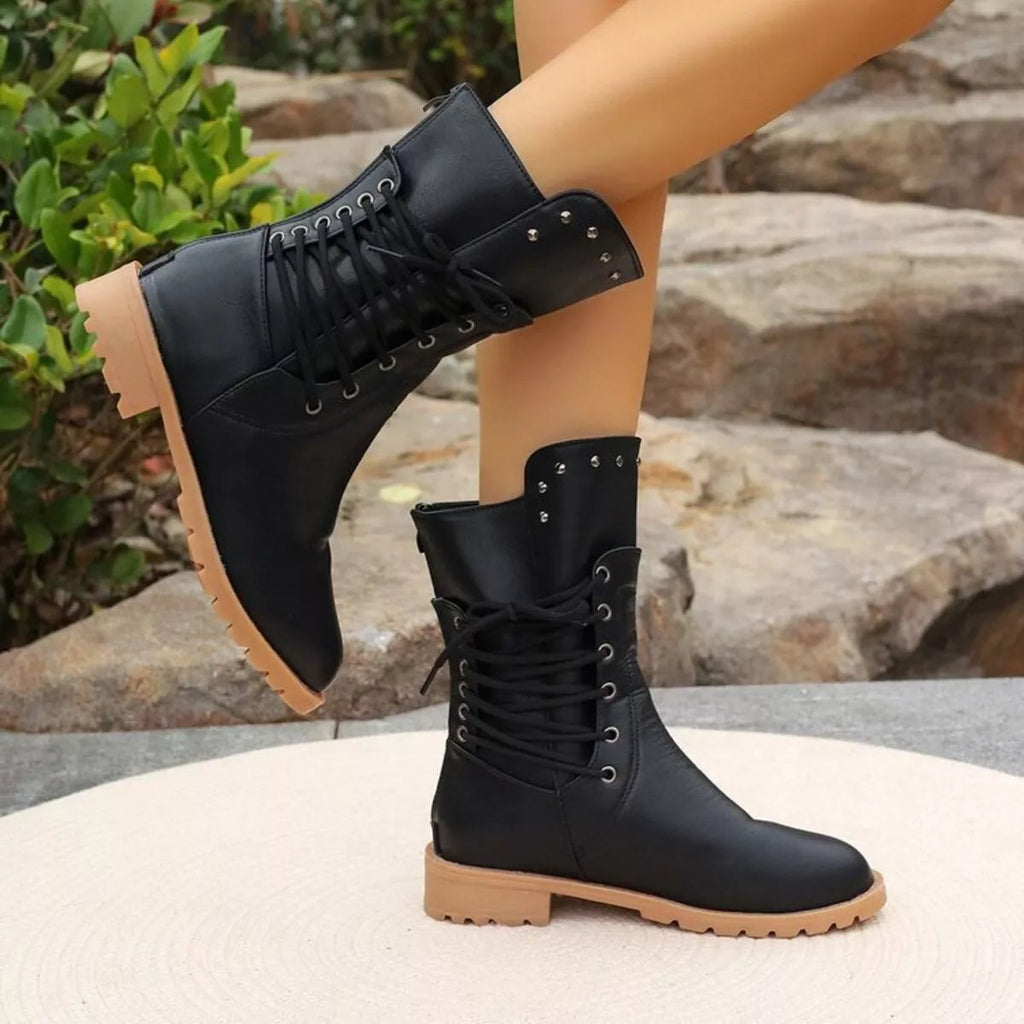 Lace-Up Riding Boots