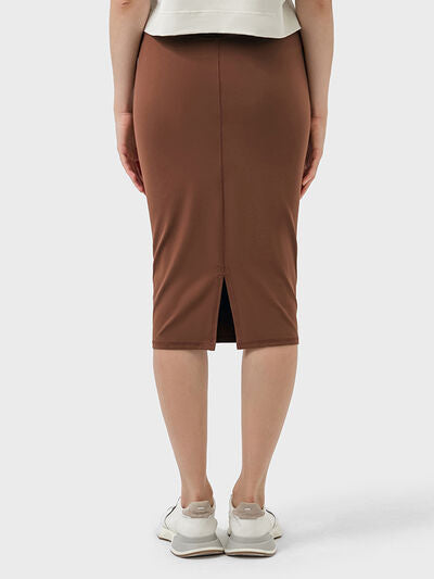 Slit Wrap Active Woven Skirt