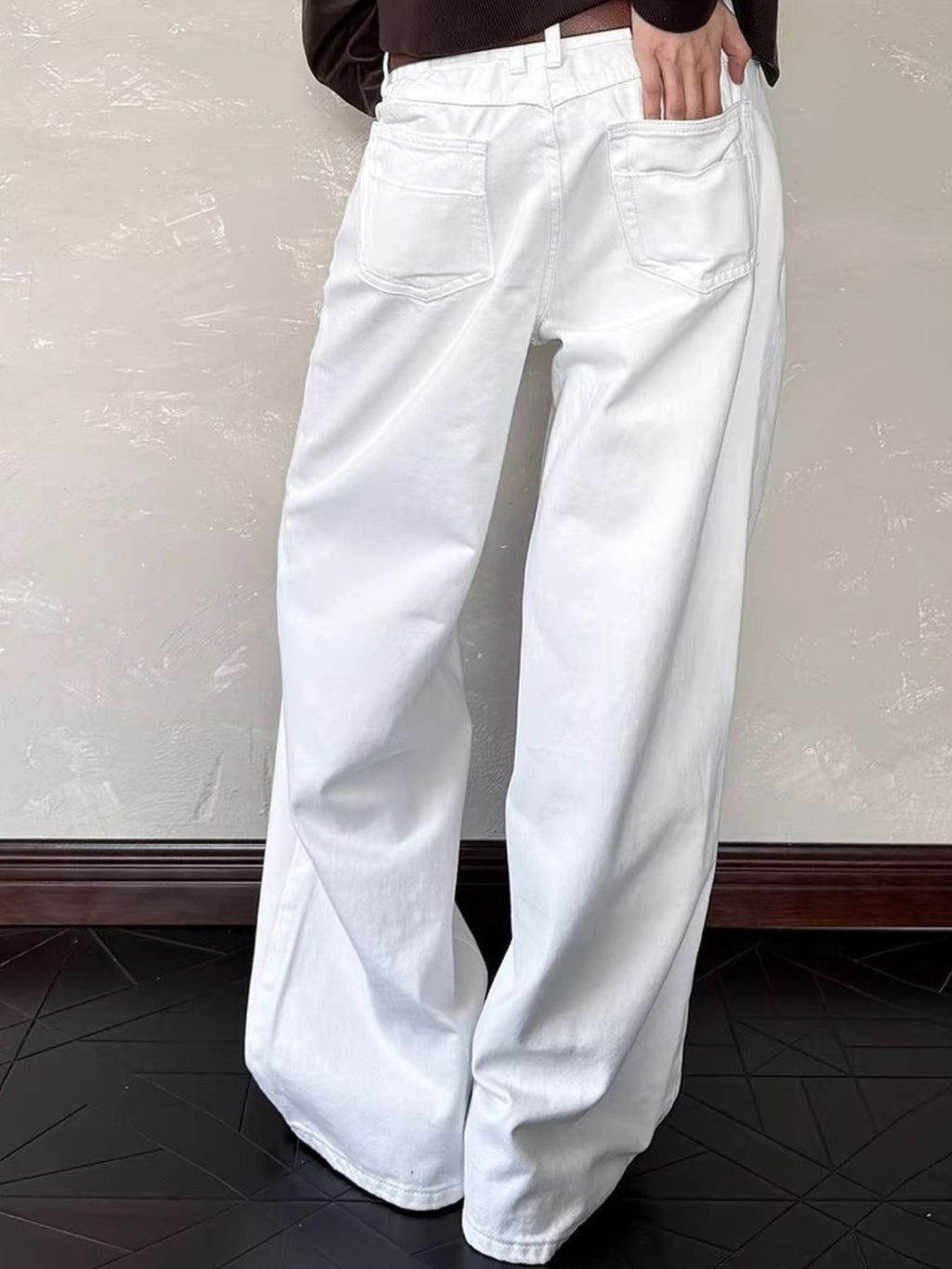 Relaxed Men's Full Size Wide Leg Jeans Plus Size