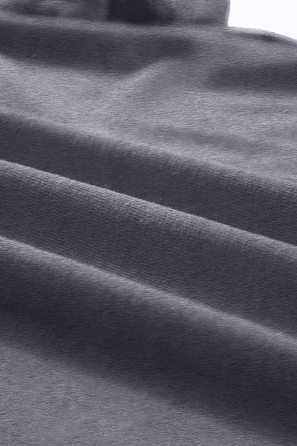 Gray Casual Plain Crew Neck