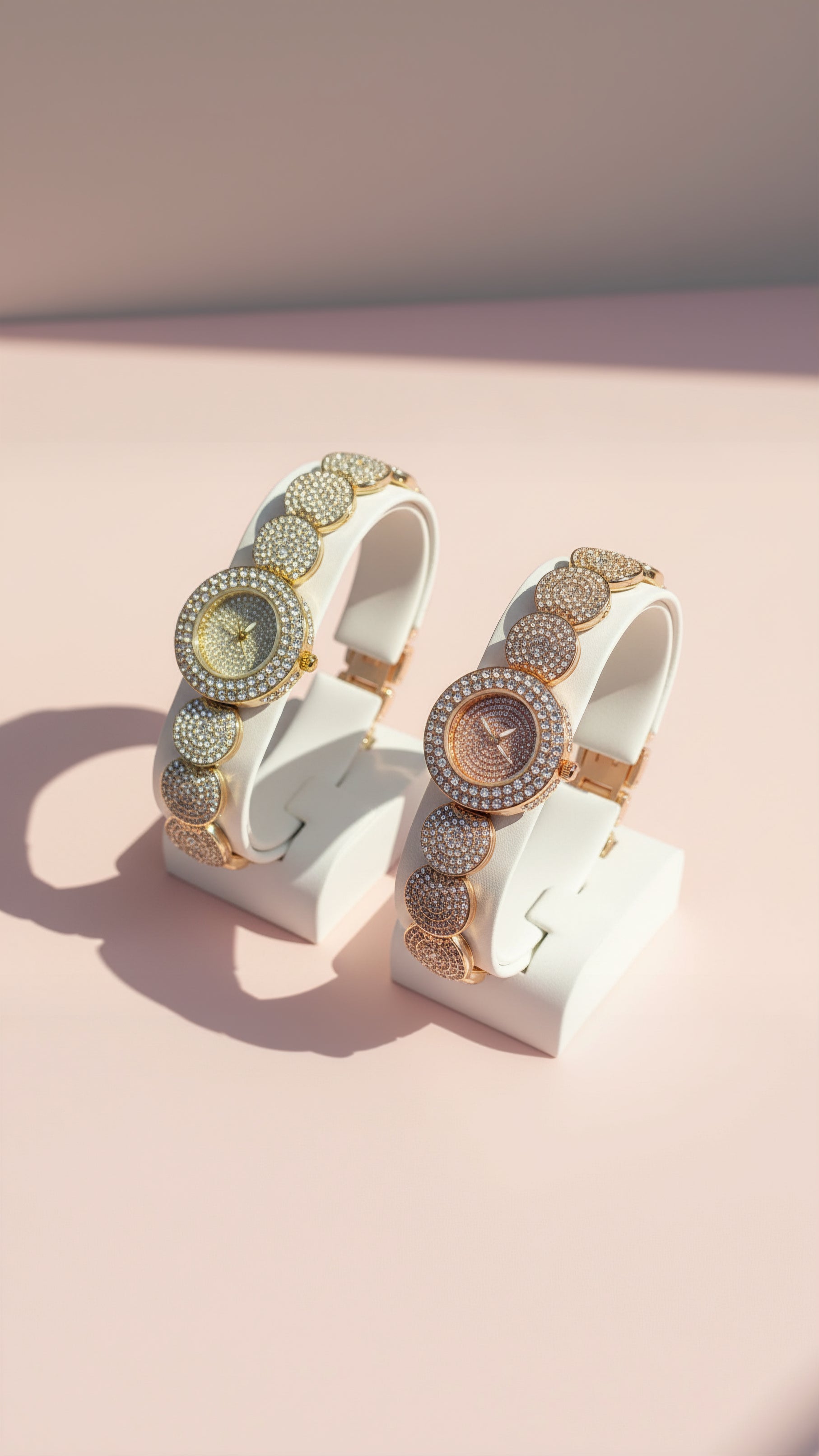 Crystal Link Floral Fashion Watch