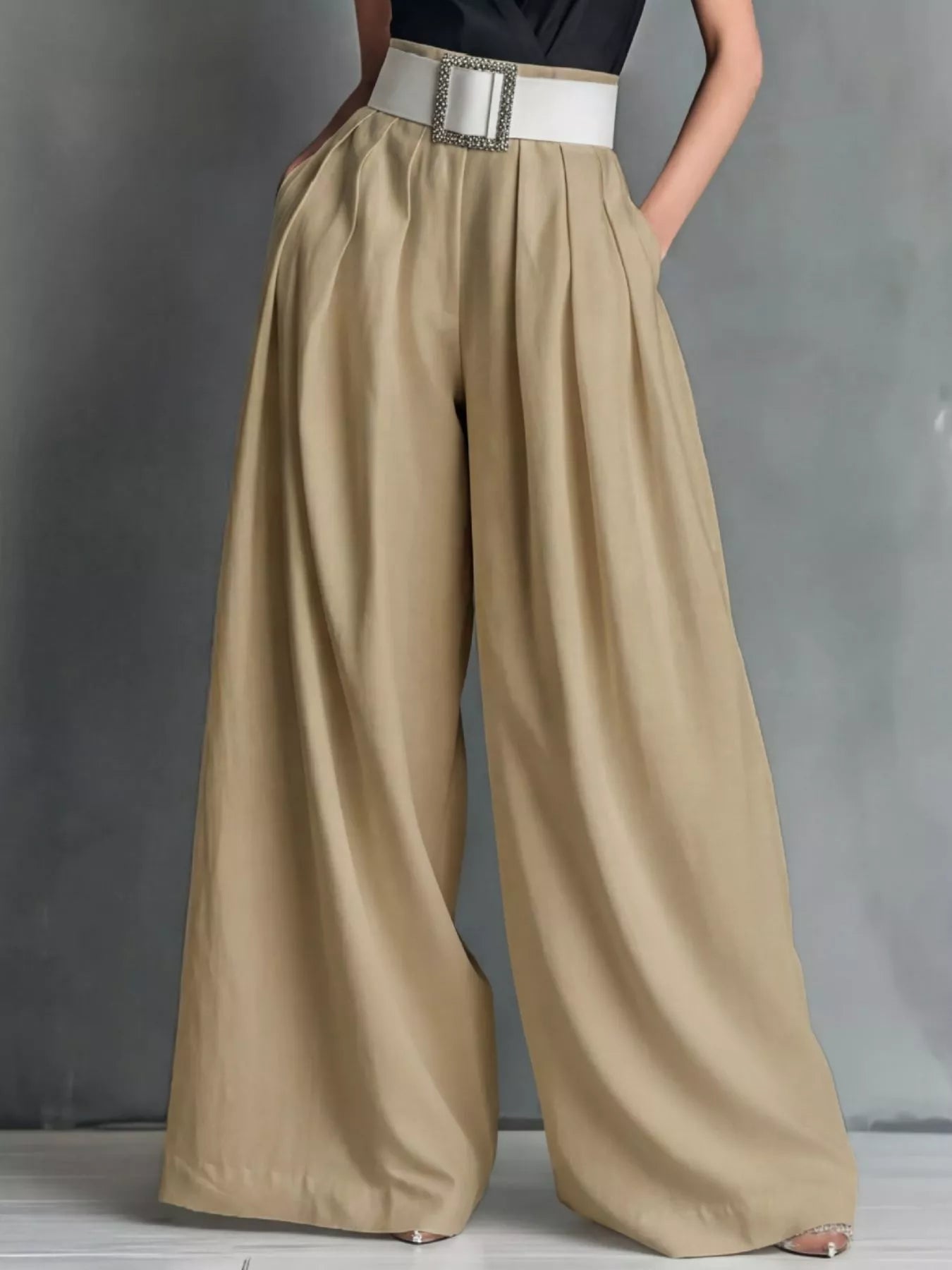 Street High Waisted Wide Leg Pants