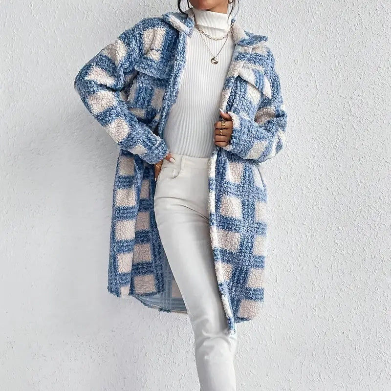 Plaid Fleece Layering Jacket