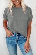 Medium Grey Textured Knit Exposed