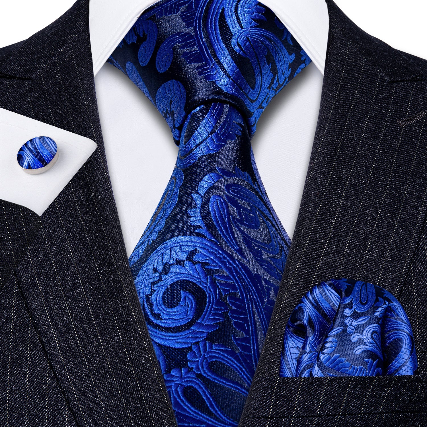 Elegant Paisley Silk Necktie Set