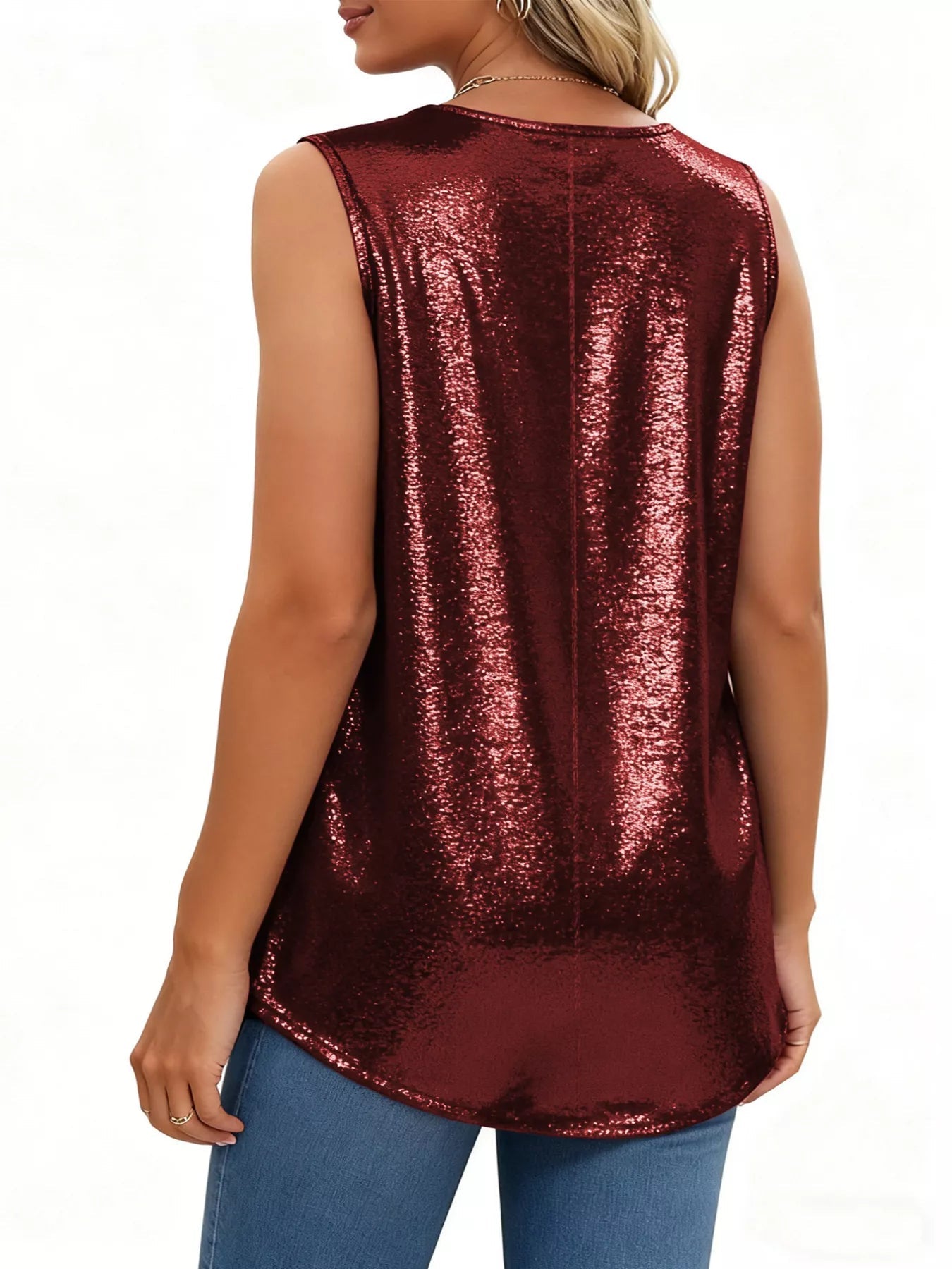 Full Size Pleated Square Neck Tank Plus
