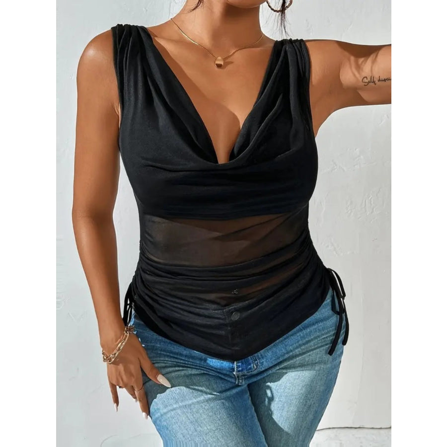Side Drawstring Ruched Tank