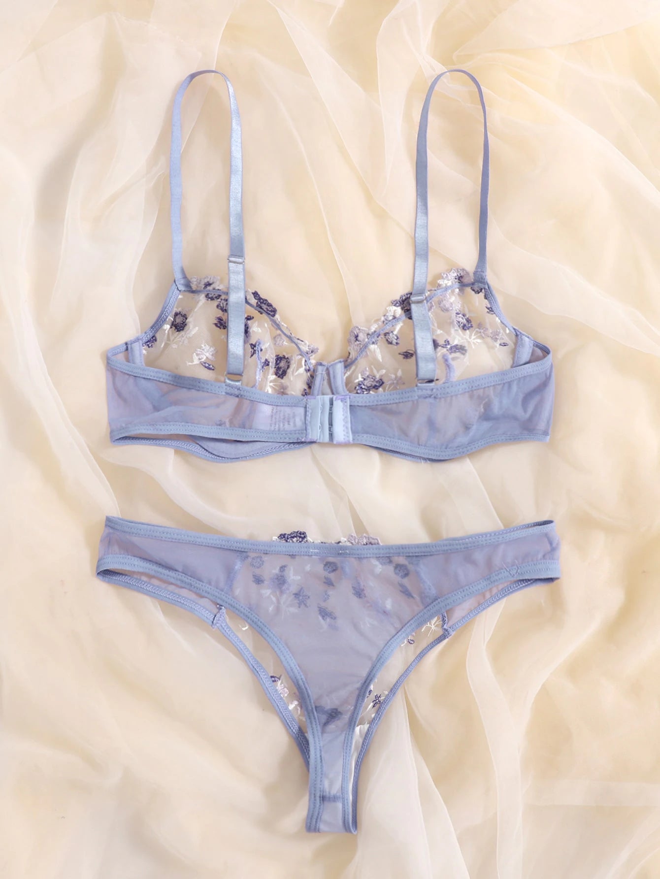 Soft Floral Lingerie Set