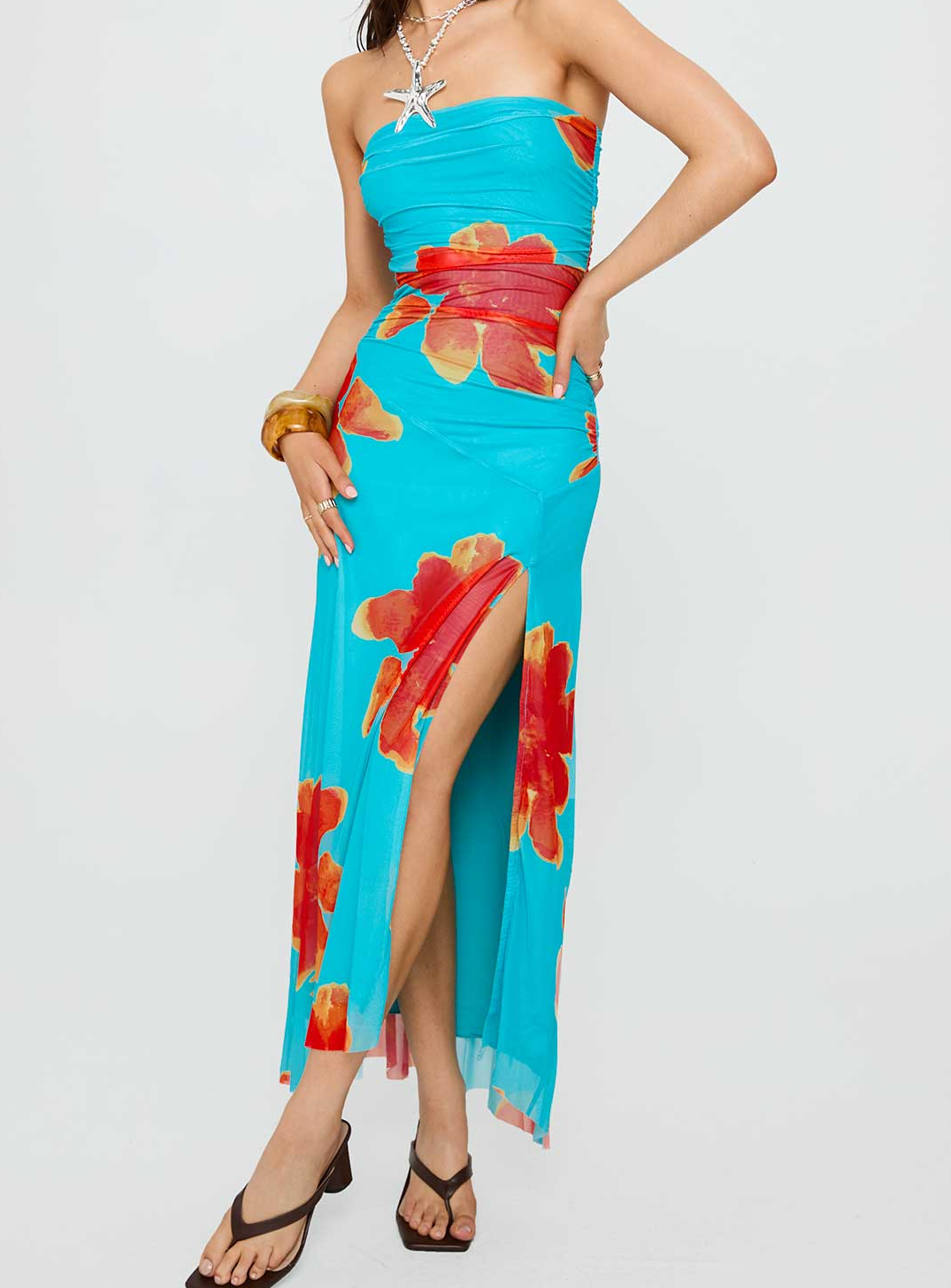 Polished Strapless Maxi Dress