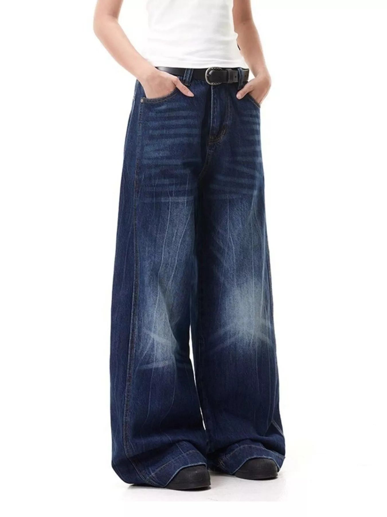 Men's Full Size Wide Leg Jeans Plus Size
