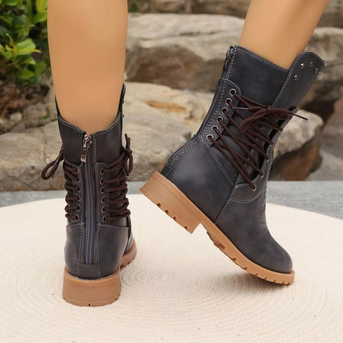 Lace-Up Riding Boots