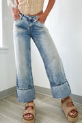 High Rise Zip Fly Jeans